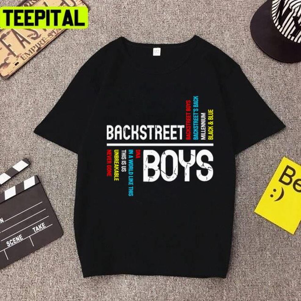 Graphic Text Backstreet Boys Retro Rock Band 90s Unisex T Shirt