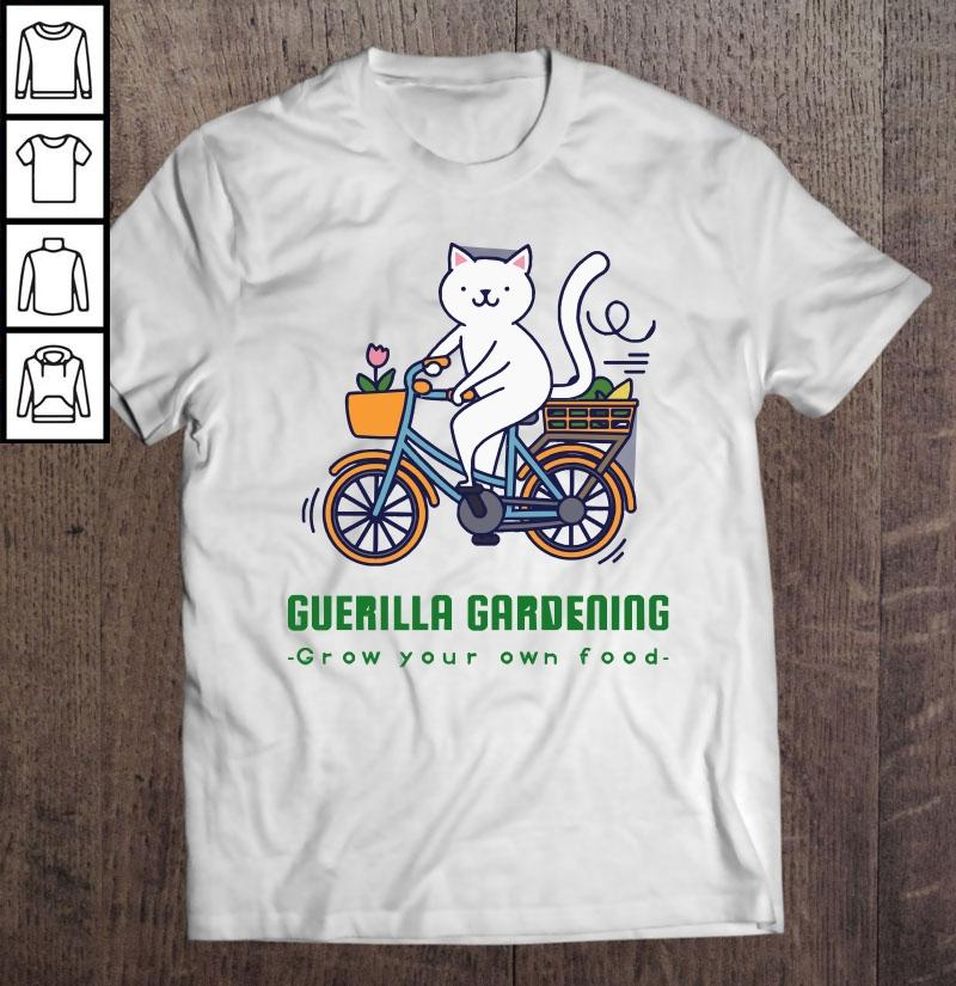 Guerilla Gardening Urban Nomad With Bicycle Shirt