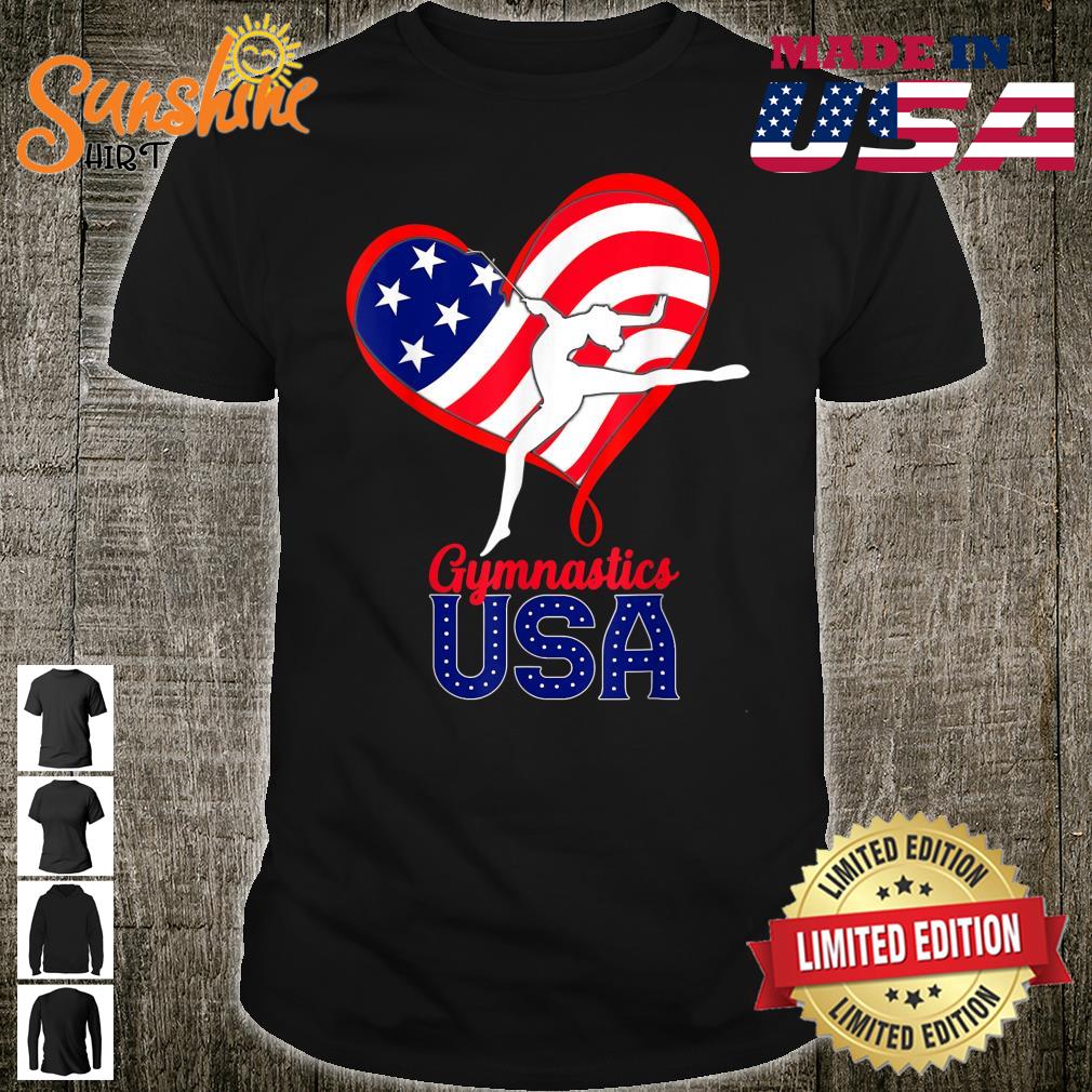 Gymnastics USA Support the Team US Flag 4th of July Shirt