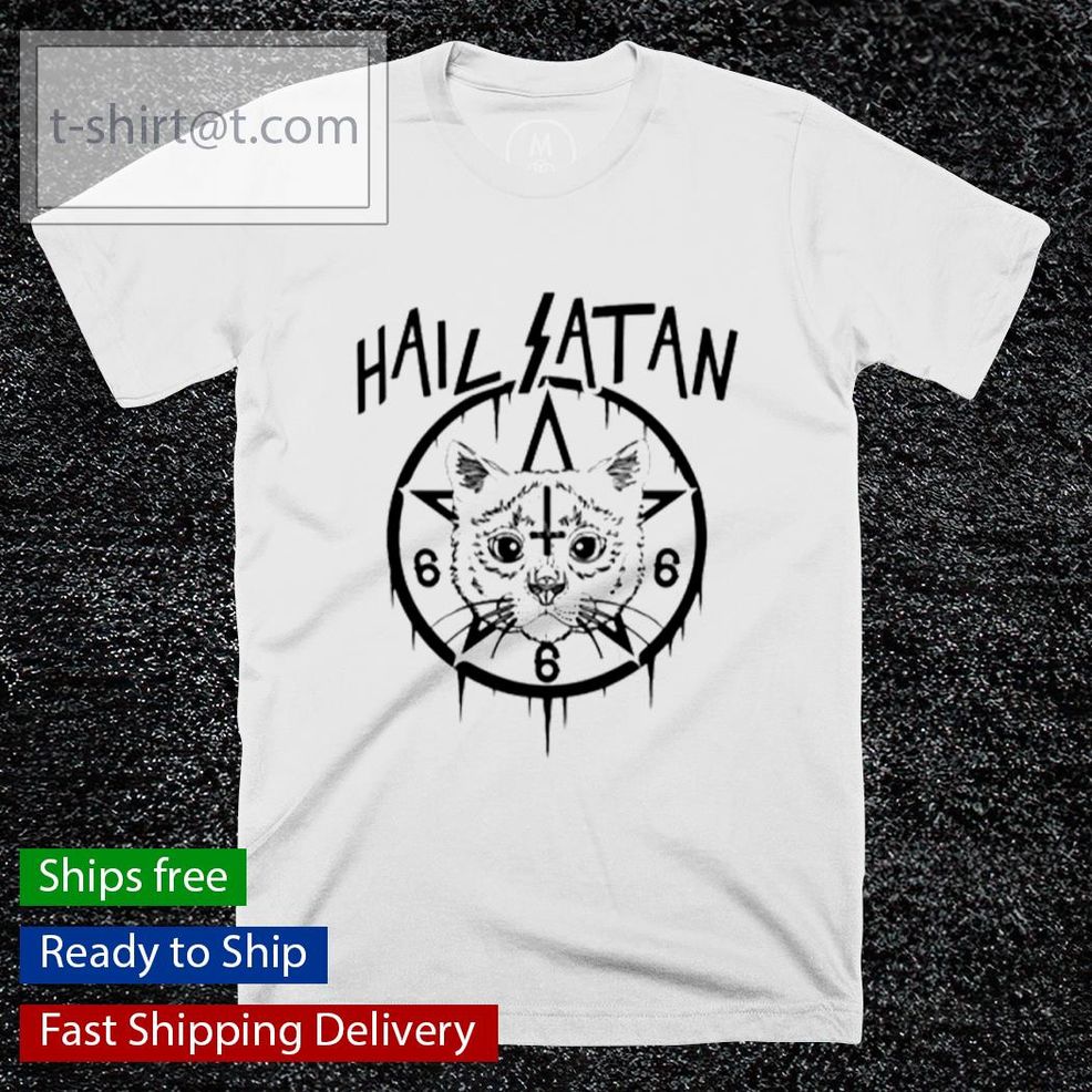 Hail Satan Cat 666 Shirt
