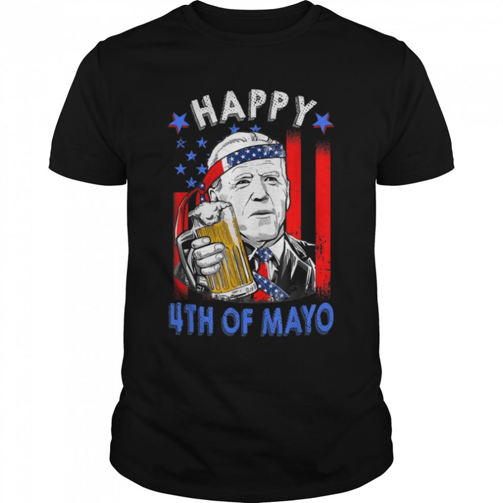 Happy 4th Of Mayo Funny Joe Biden Confused 4th Of July T Shirt B0B1846X38