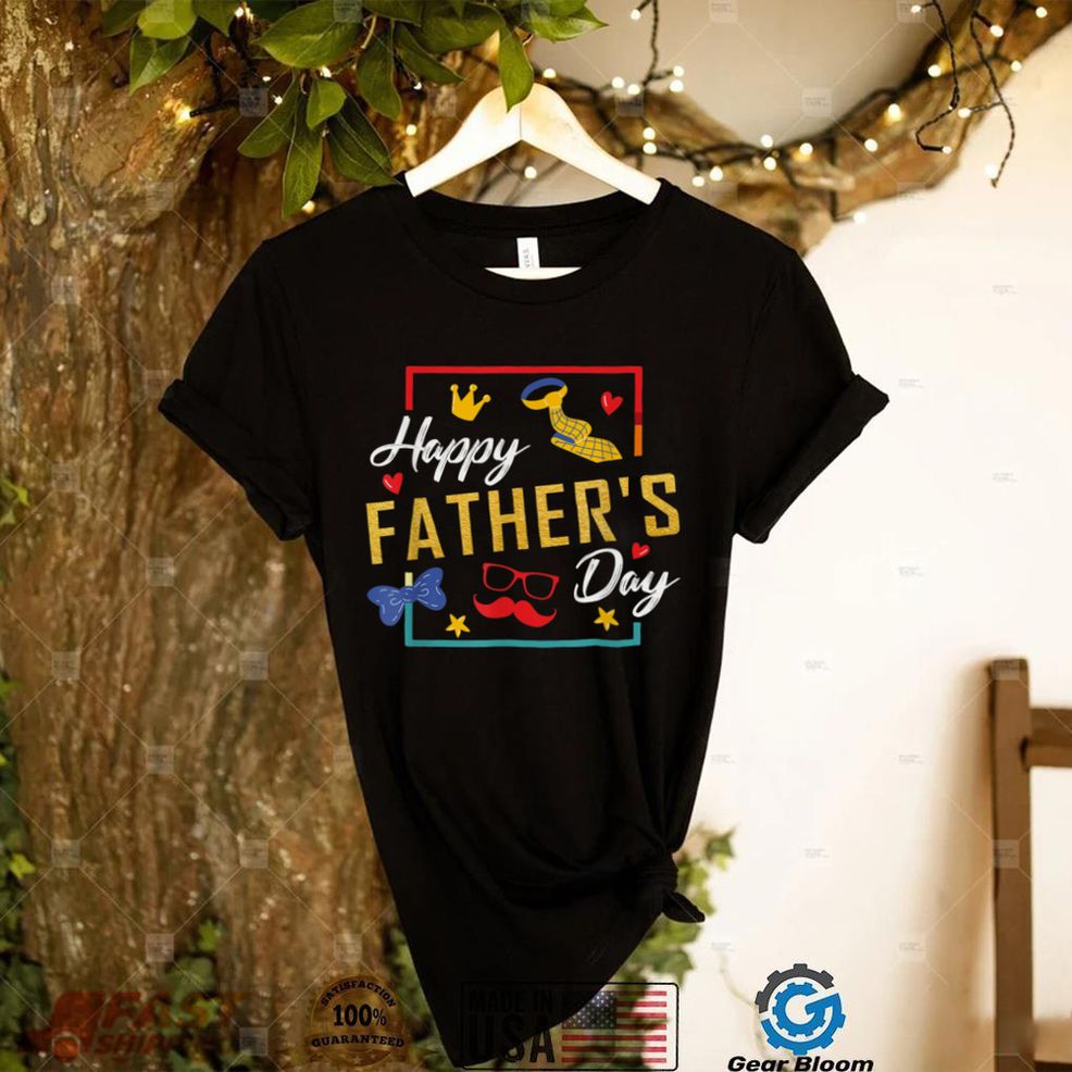 Happy Father's Day Funny Glasses Mustache Matching Family T Shirt