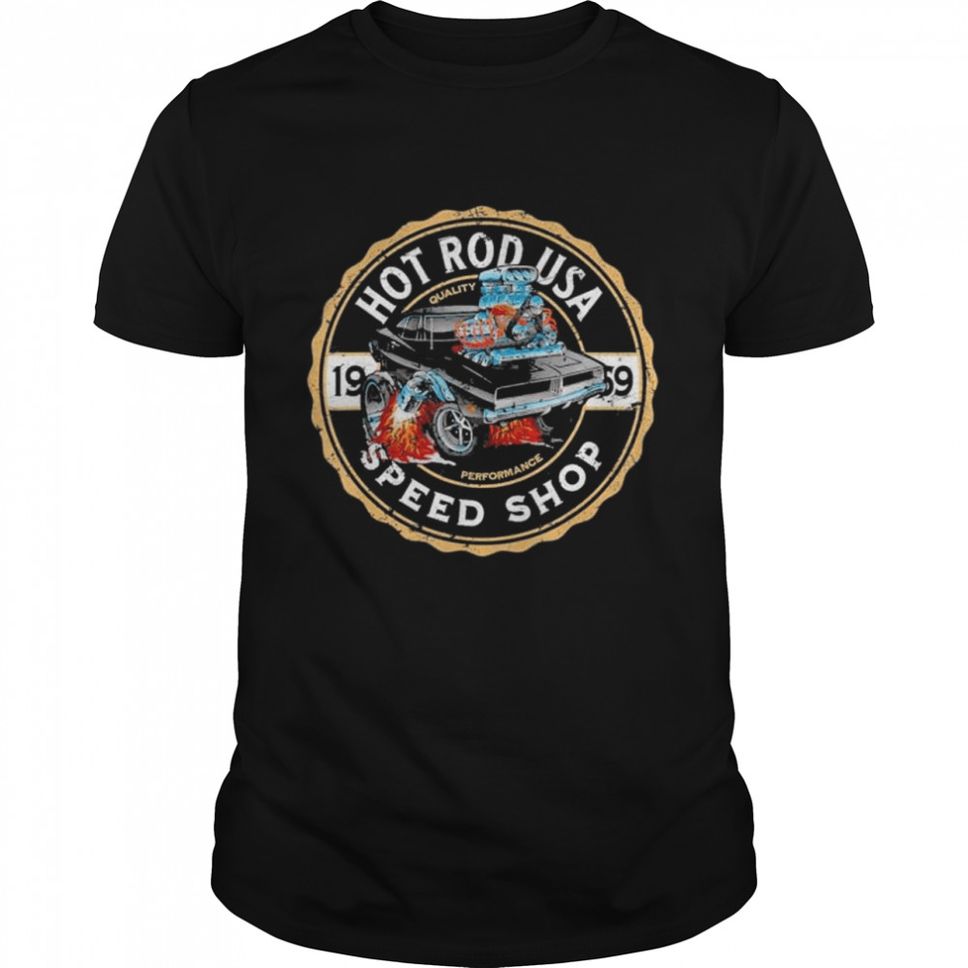 Hot Rod Usa Classic Muscle Car Cartoon 2022 Shirt