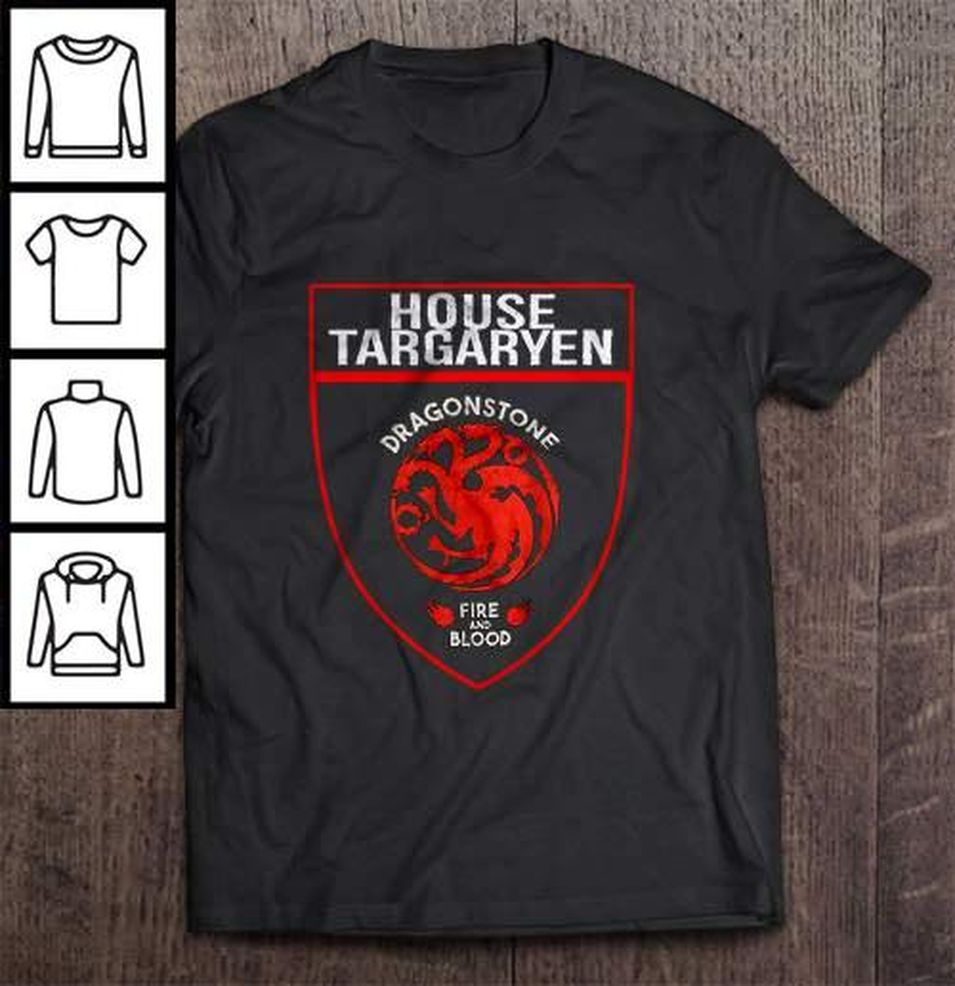 House Targaryen Dragonstone Fire And Blood TShirt