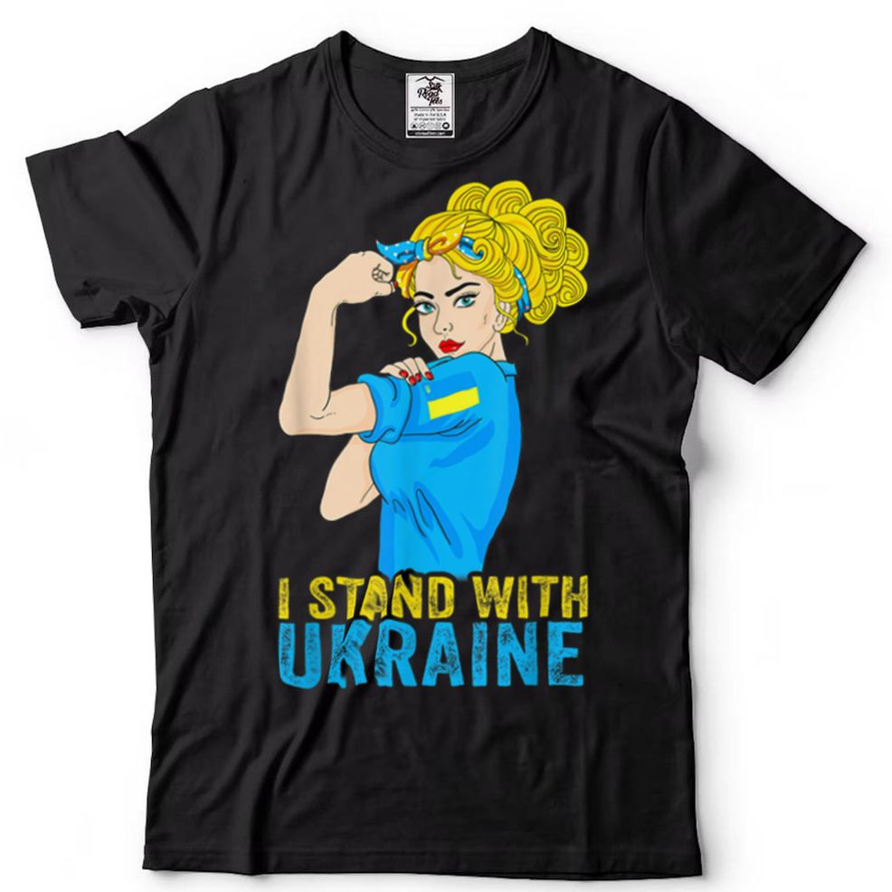 I Stand With Ukraine Support We Can Do It Girl Ukrainian T Shirt