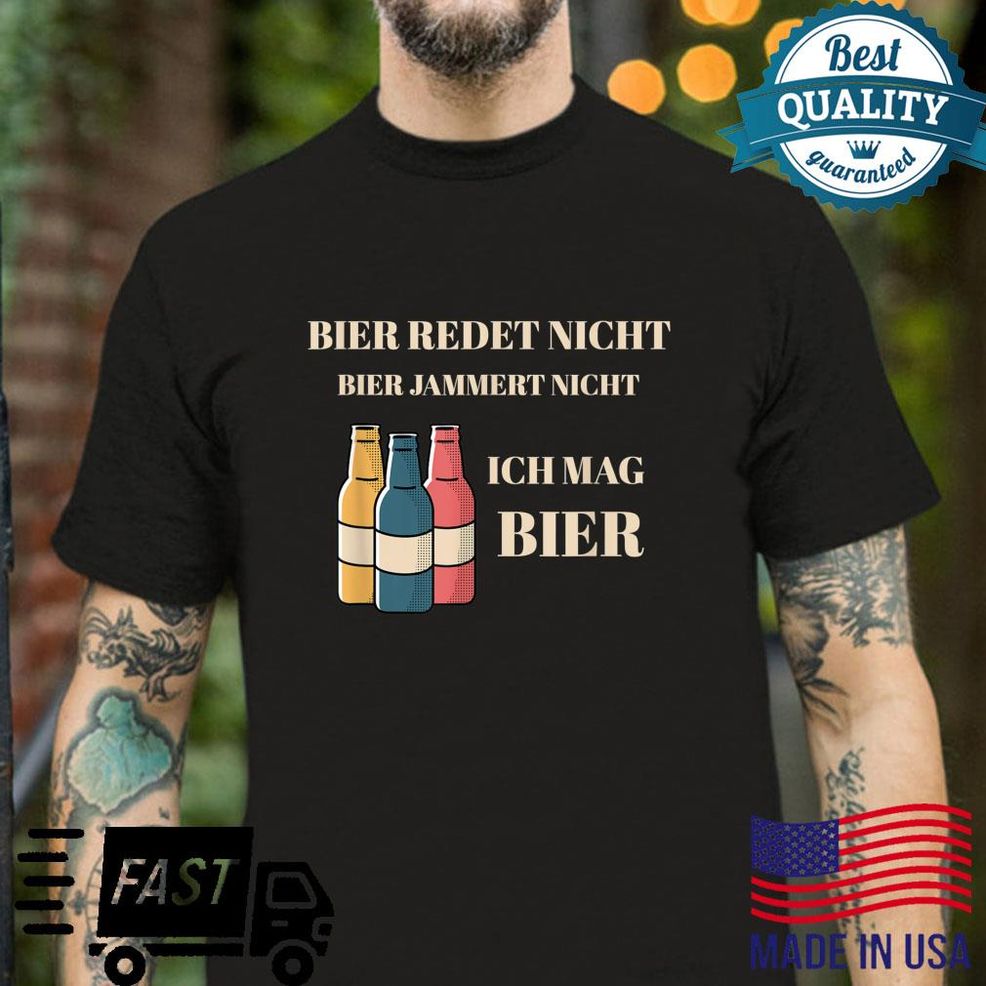 Ich Mag Beer Design Beer Beer Saying Vintage Modern Shirt