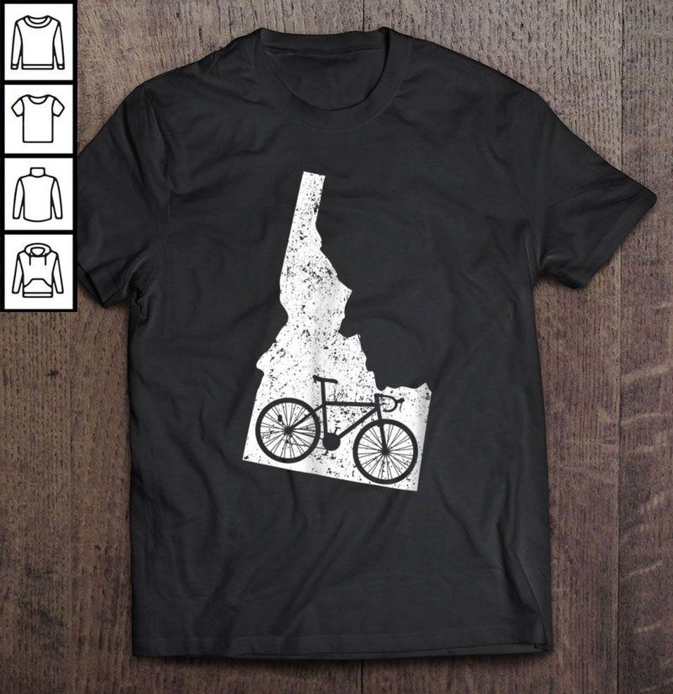 Idaho Bicycle Silhouette V Neck T Shirt