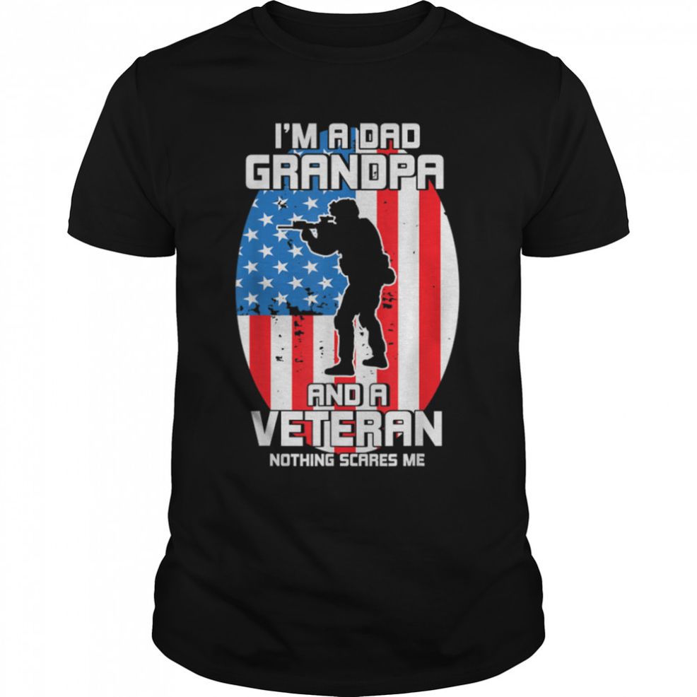 I'm A Dad Grandpa And A Veteran U.S. Flag T Shirt B09ZNXP5Q2