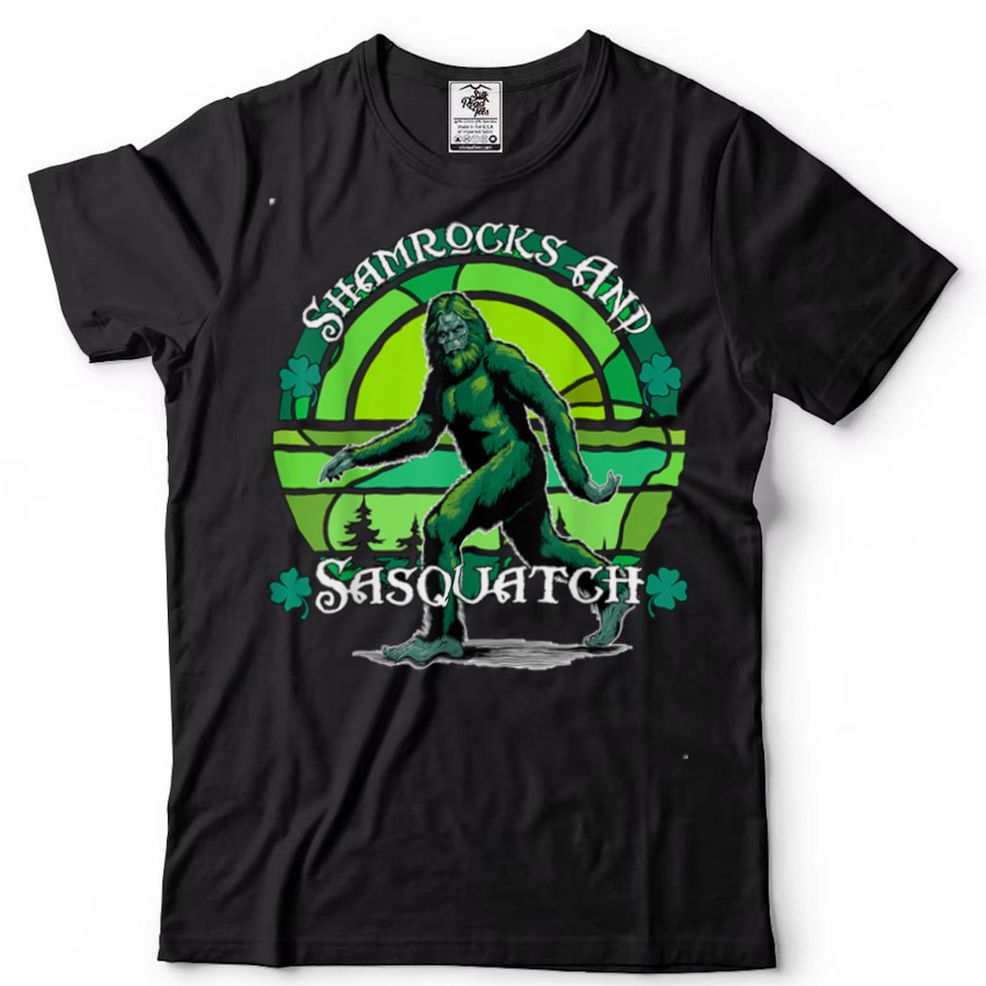Irish Shamrocks And Sasquatch St Patrick's Day Lucky T Shirt