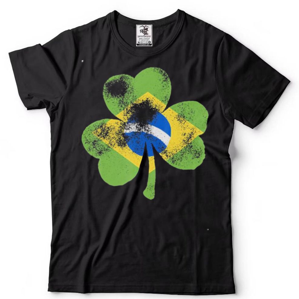 Irish St Patrick‘s Day Brazilian Flag Shamrock Brazil Flag