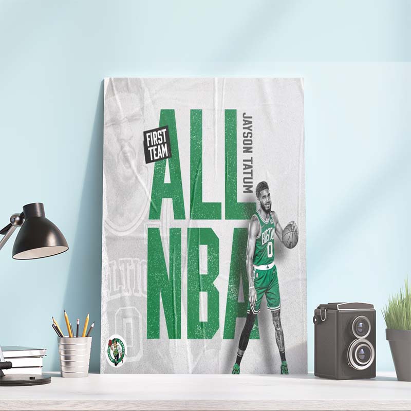 Jayson Tatum All-NBA First Team Boston Celtics Art Decor Poster Canvas