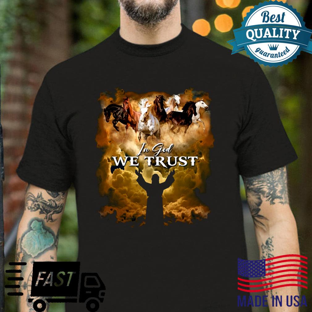 Jesus Horse In God We Trust Christian Shirt
