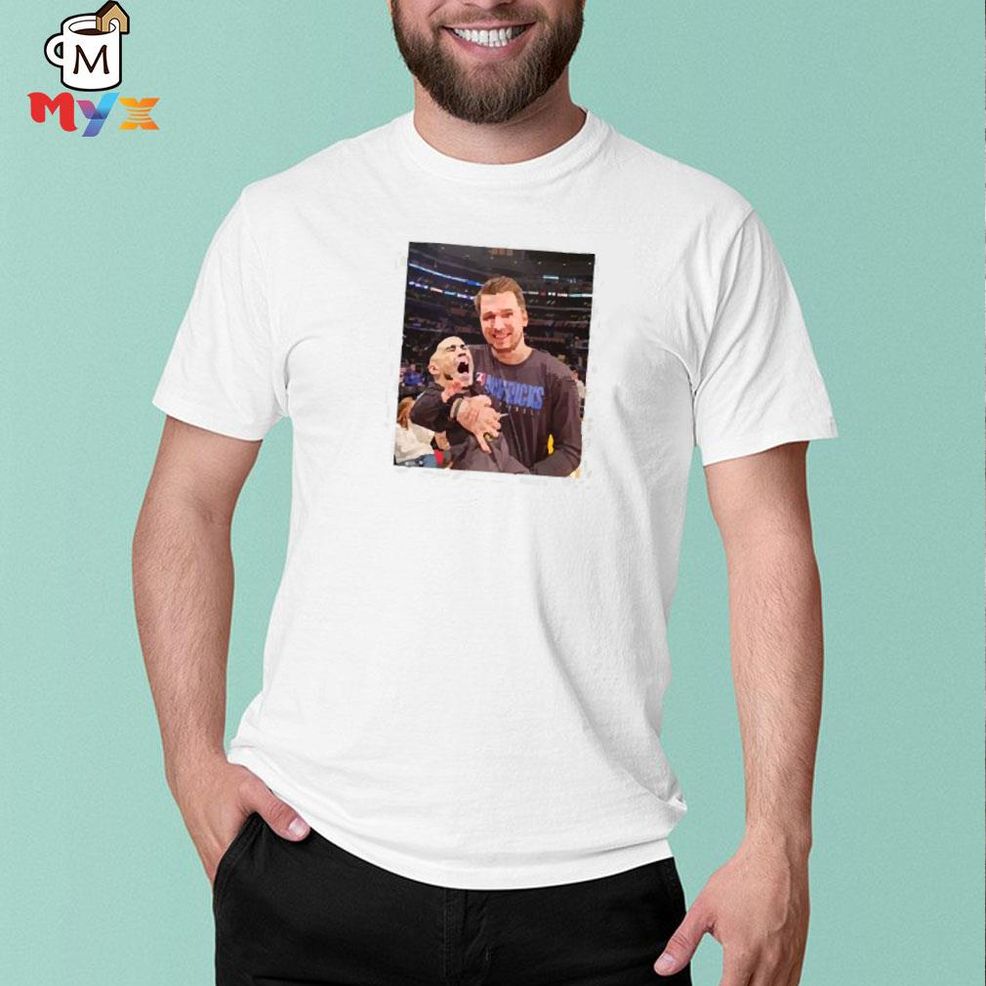 Juju Luka Doncic Carrys Devin Booker Baby Nocontextees Luka Doncic Carrying Devin Booker Crying Baby Picture Shirt