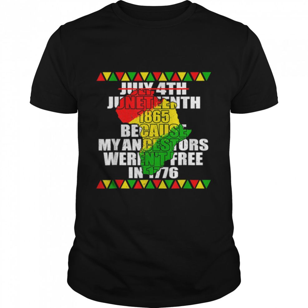 Juneteenth Ancestors Black African American Flag Pride T Shirt B09ZTTXLR7