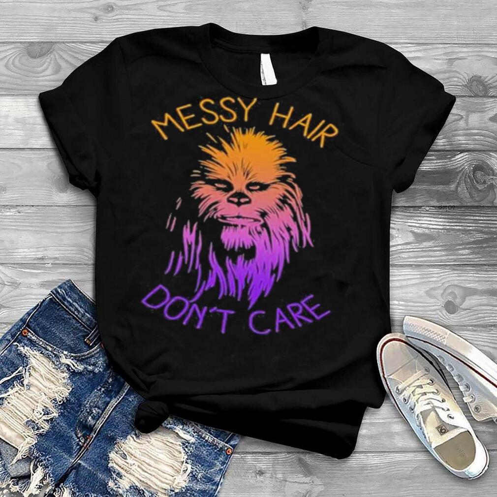 Junior’s Star Wars Messy Hair Don’t Care Chewie Graphic Ron Howard T Shirt