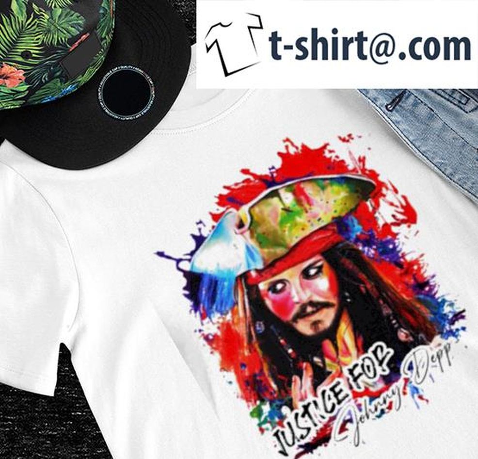Justice For Johnny Depp Pirates Of The Caribbean Captain Jack Sparrow Art Shirt