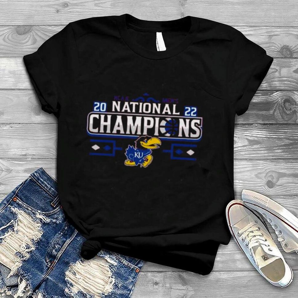 Kansas Jayhawks Blue 84 2022 NCAA Men’s Basketball National Champions Bracket T Shirt