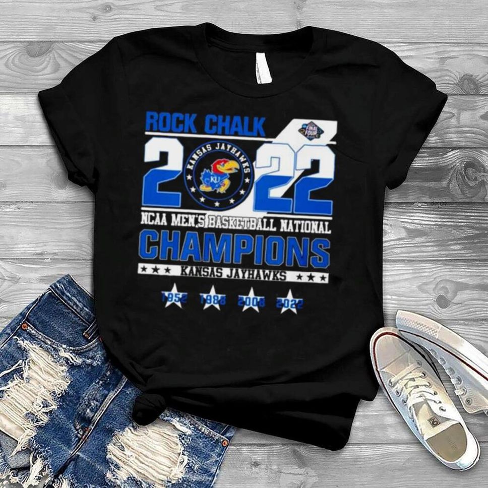 Kansas Jayhawks Rock Chalk NCAA Men’s Basketball National Champions Shirt