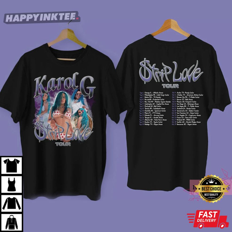 Karol G Strip Love Tour 2022 T Shirt