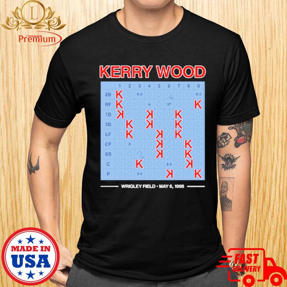 Kerry Wood 20 Strikeout Scorecard Funny Shirt