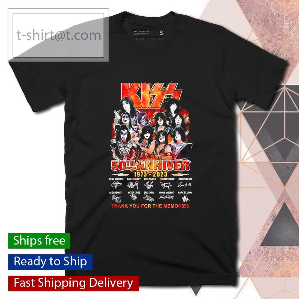 Kiss 50th Anniver 1973 2023 Thank You For The Memories Shirt