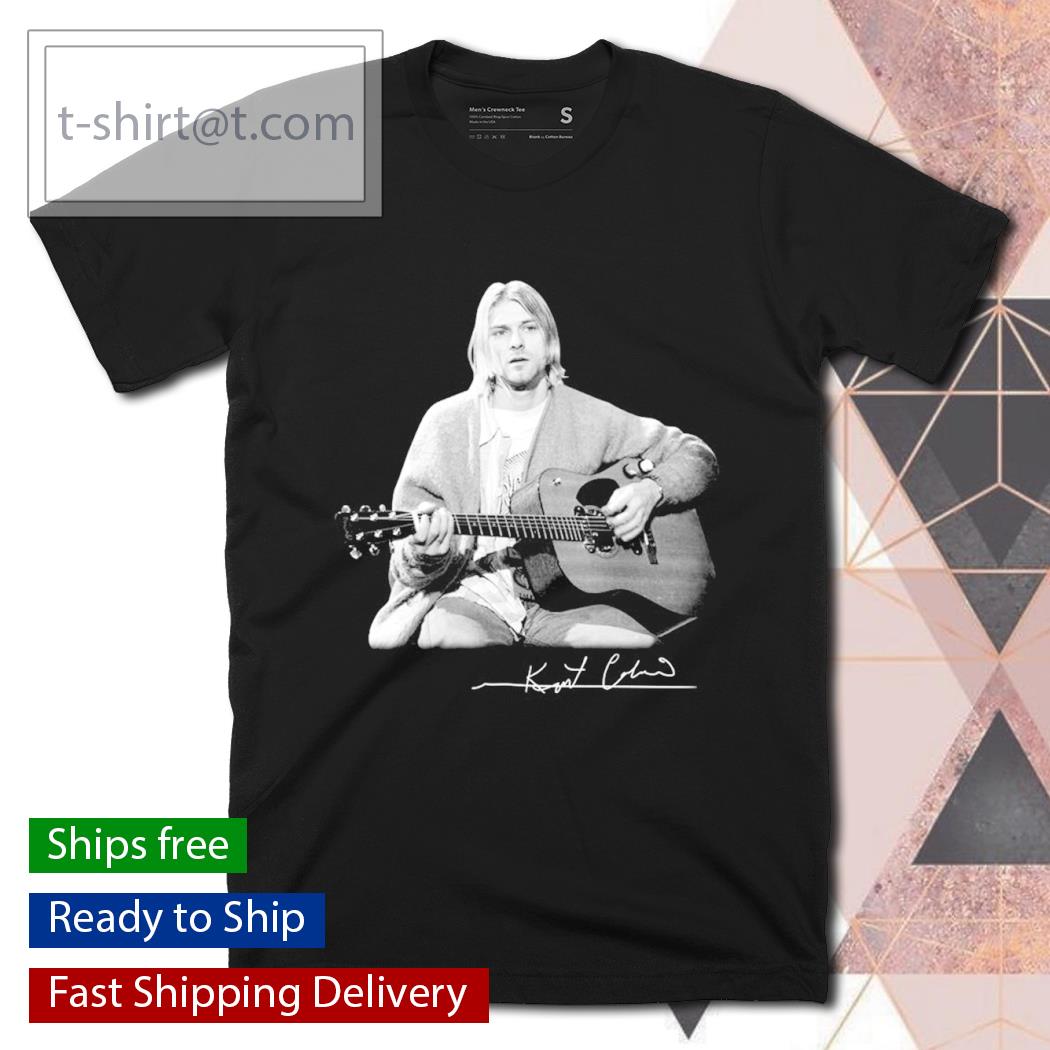 Kurt Cobain play guitar shirt
