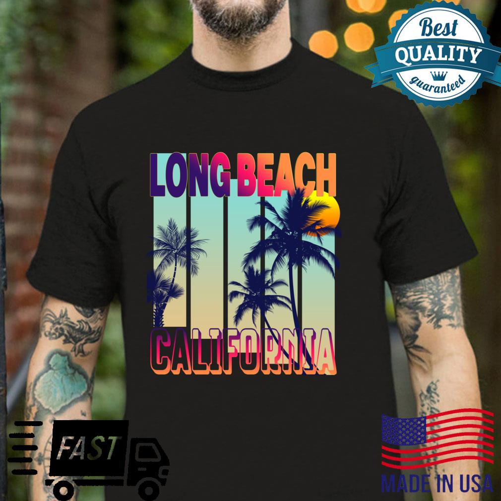 Langer Strand Retro Vintage Stil Palme Langarmshirt Shirt