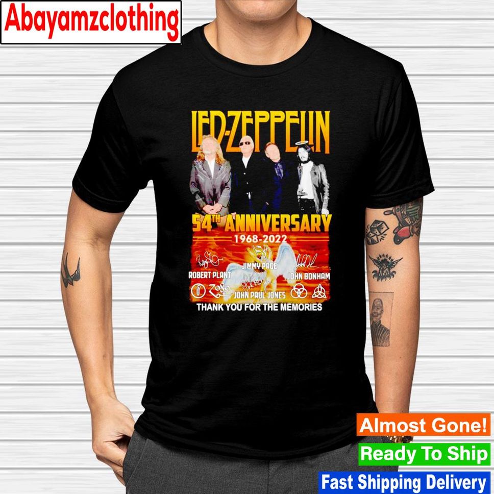 Led Zeppelin 54th Anniversary 1968 2022 Signatures Shirt