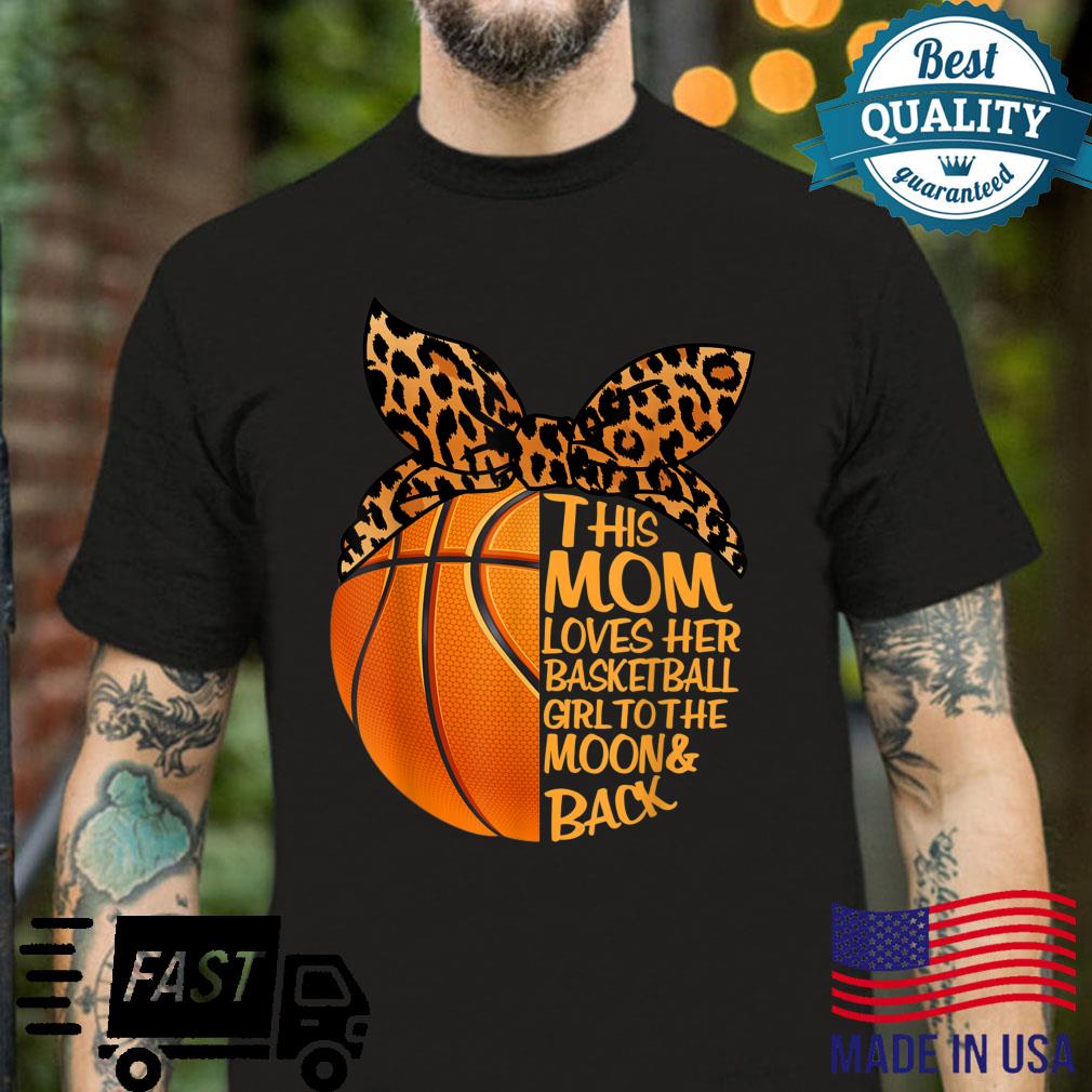 Leopard Print Pattern Basketball Mom Game Day Mother’s Day Shirt