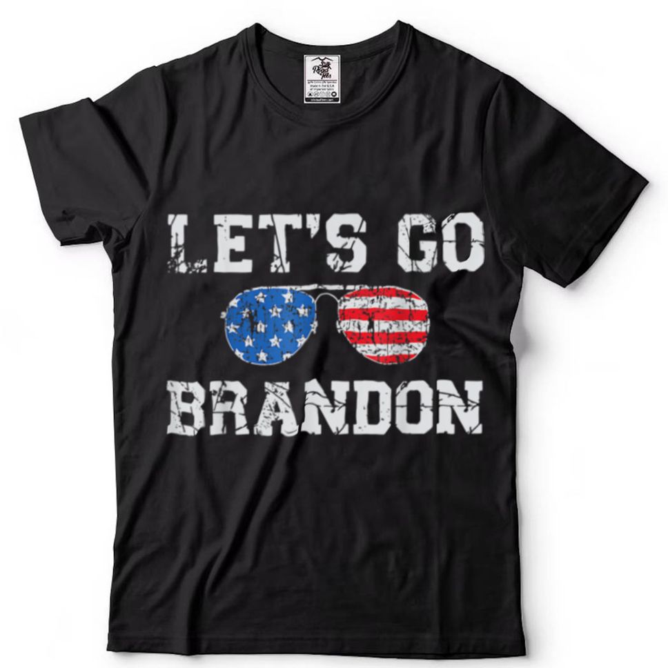 Lets Go Brandon Shirt Retro USA Glasses Funny Men Women T Shirt
