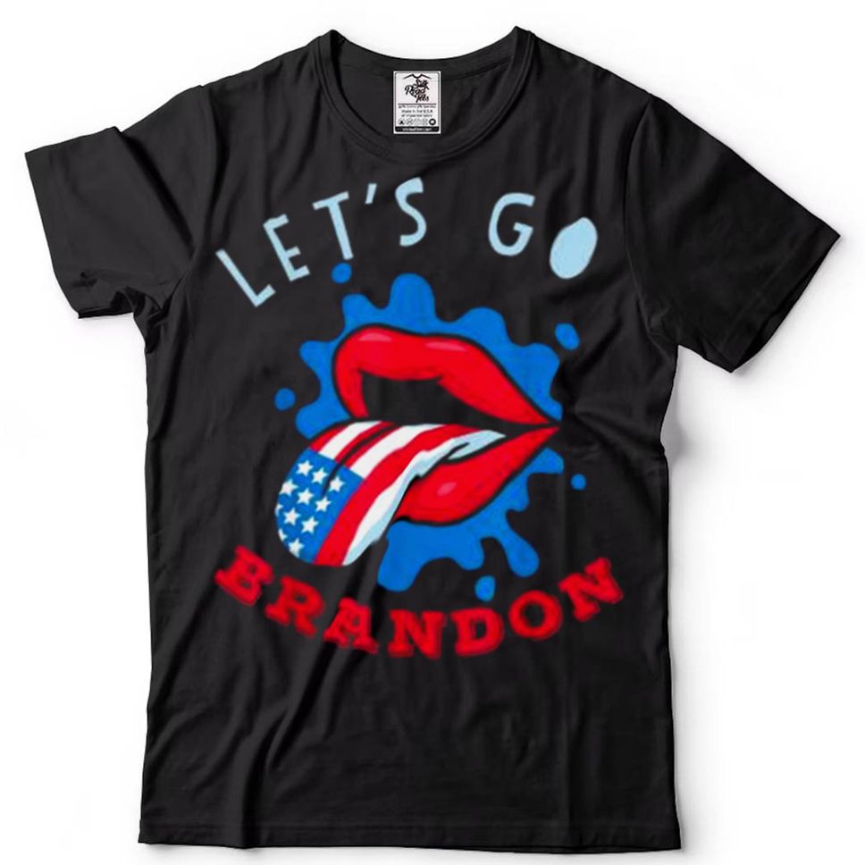 Lets Go Brandon Usa Tongue Flag Tee Shirt