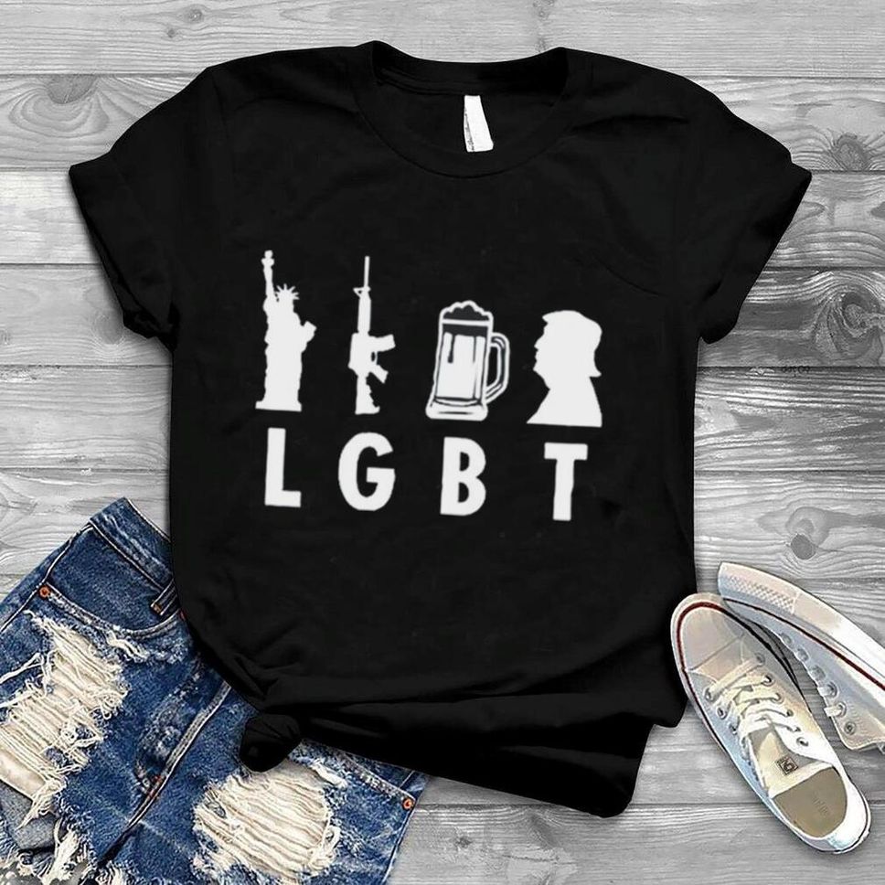 Lgbt Liberty Guns Beer And Trump T Shirt
