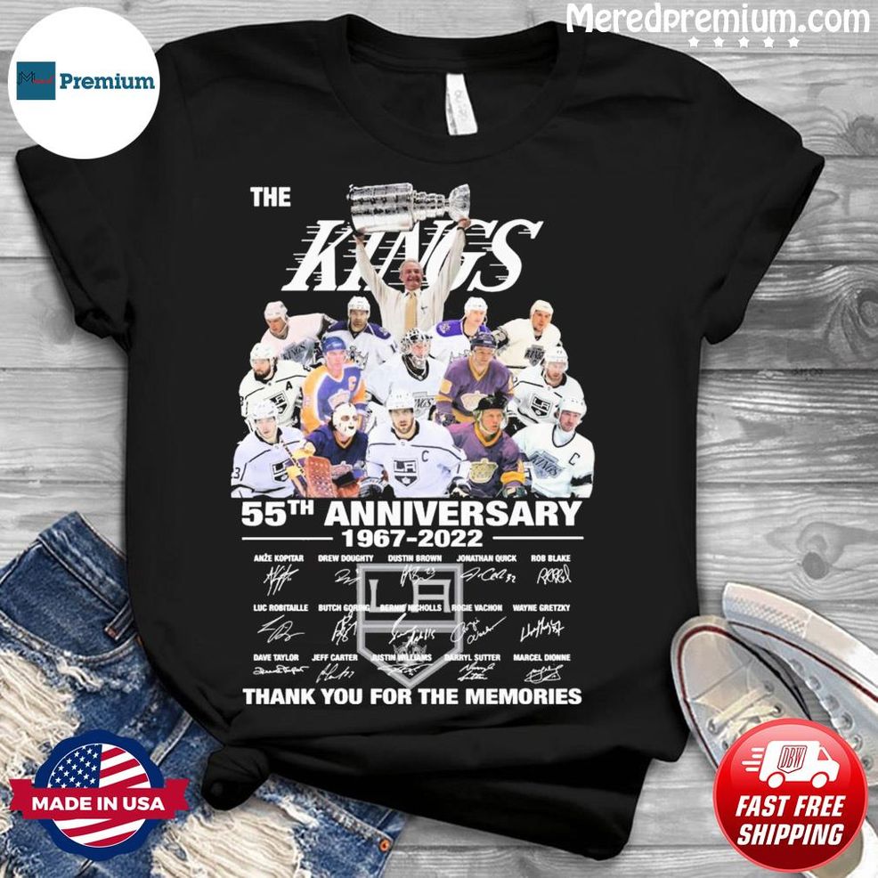 Los Angeles Kings 55th Anniversary 1967 2022 Signatures Thank You For The Memories Shirt