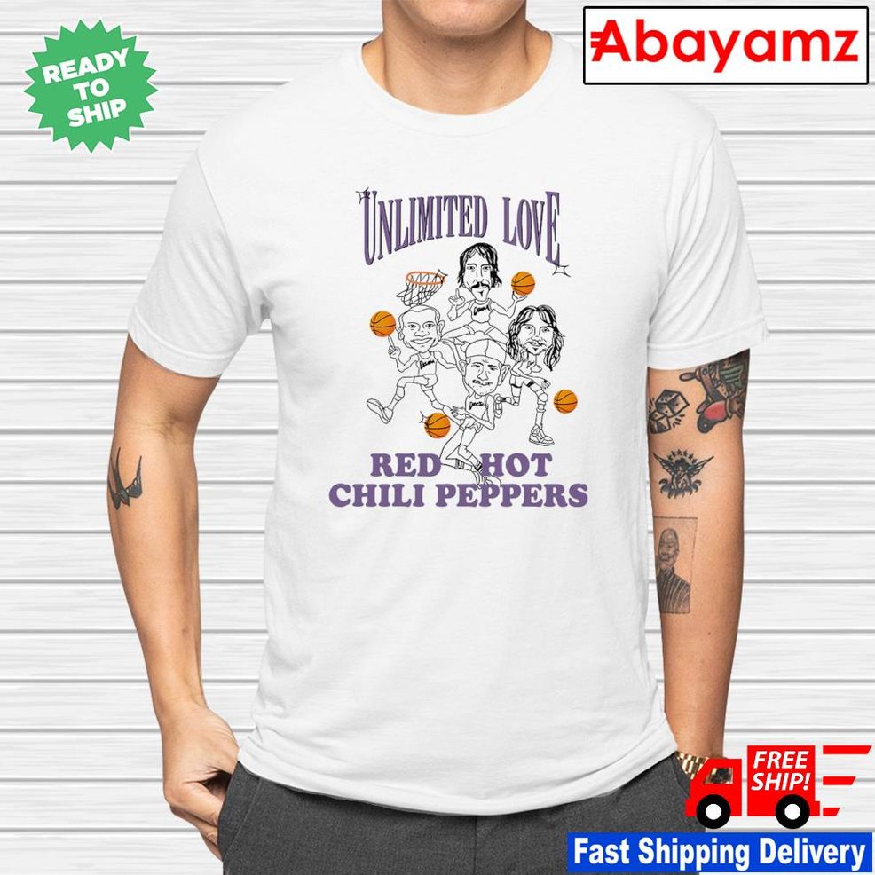 Los Angeles Lakers Unlimited Love Red Hot Chili Peppers Shirt