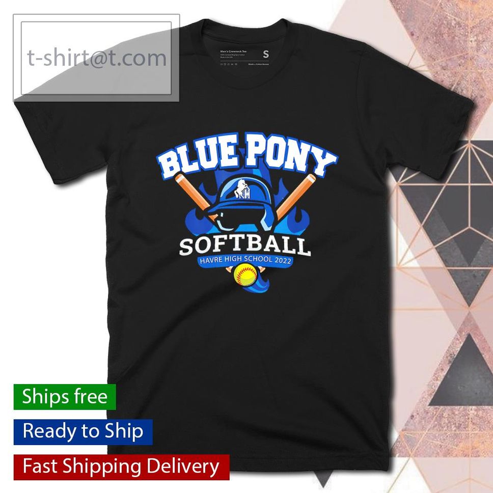 Loud And Proud Blue Pony Softball Shirt