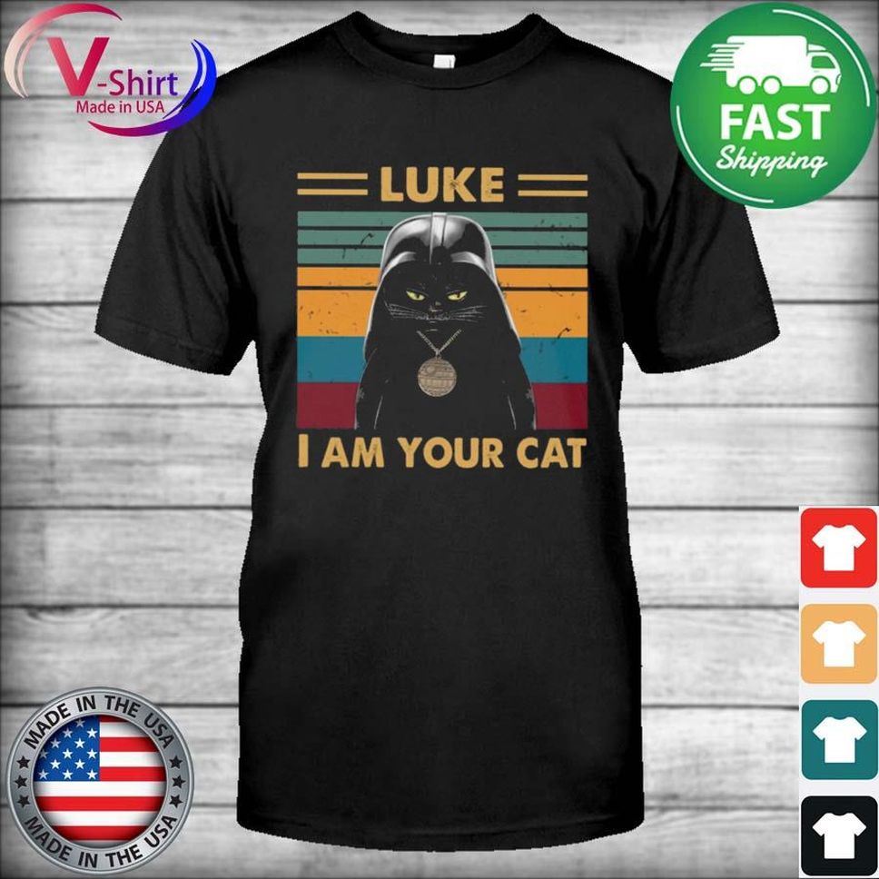 Luke I Am You Black Cat Darth Vader Retro Vintage Shirt