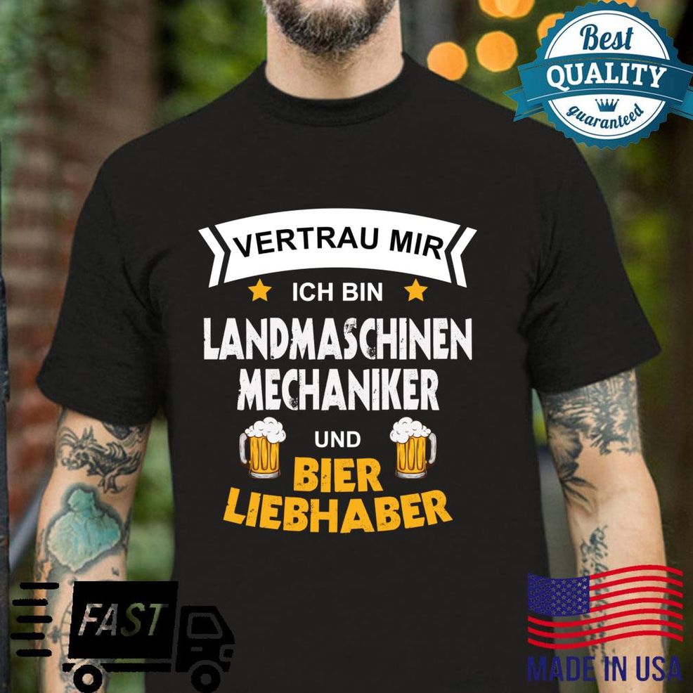 Lustiger Landmaschinenmechaniker Bier Spruch Geschenk Langarmshirt Shirt