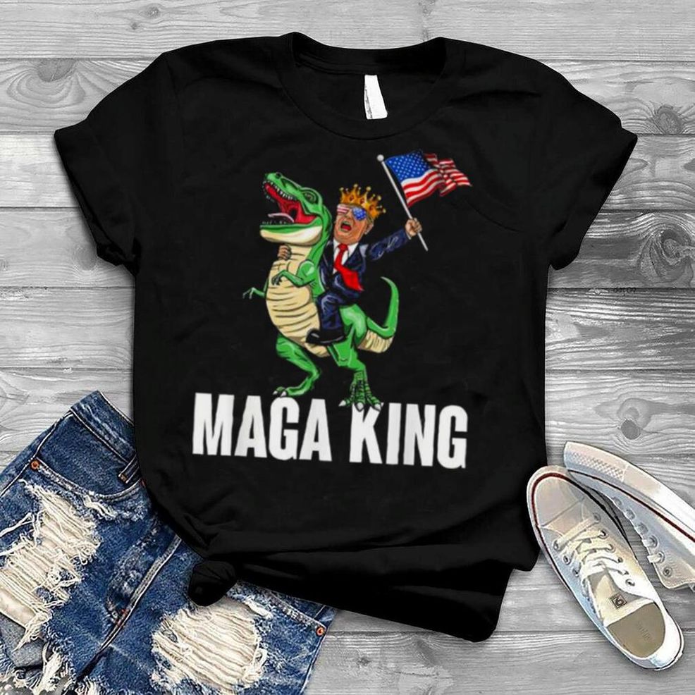 Maga King Trump Riding Dinosaur Pro Trump Shirt