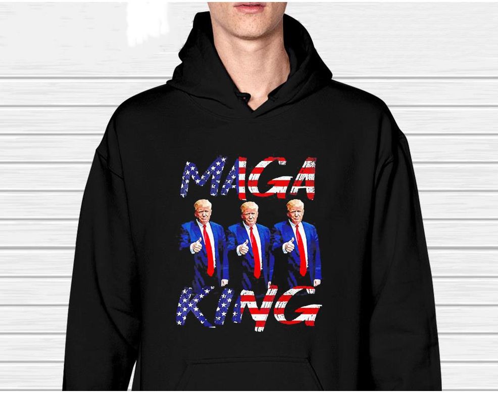 Maga King Ultra Maga Patriotic Trump Patriotic American Flag Tee Shirt