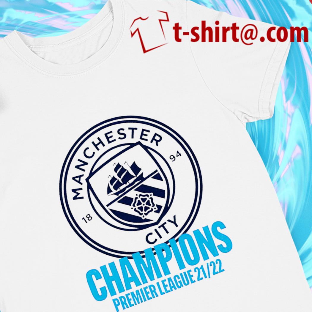 Manchester City Champions Premier League 2021-2022 logo T-shirt