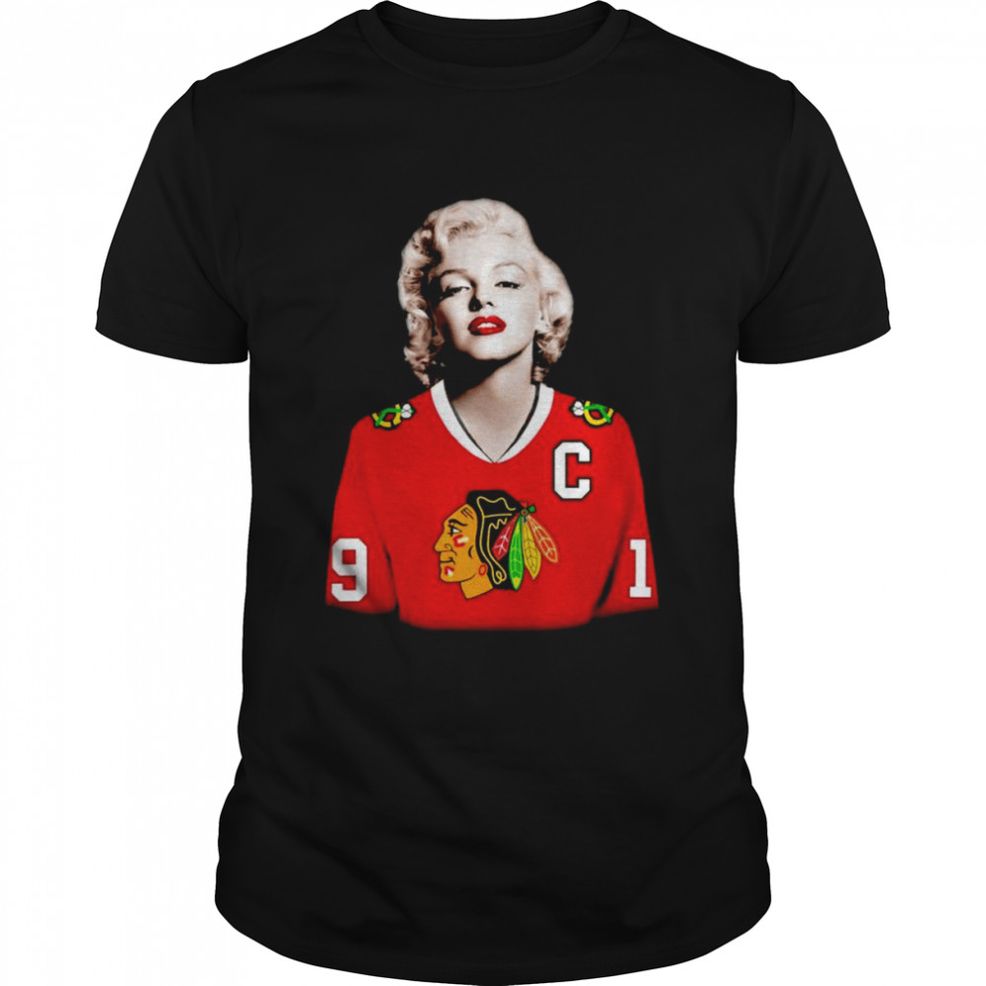 Marilyn Monroe Chicago Blackhawks Toews Jersey Shirt