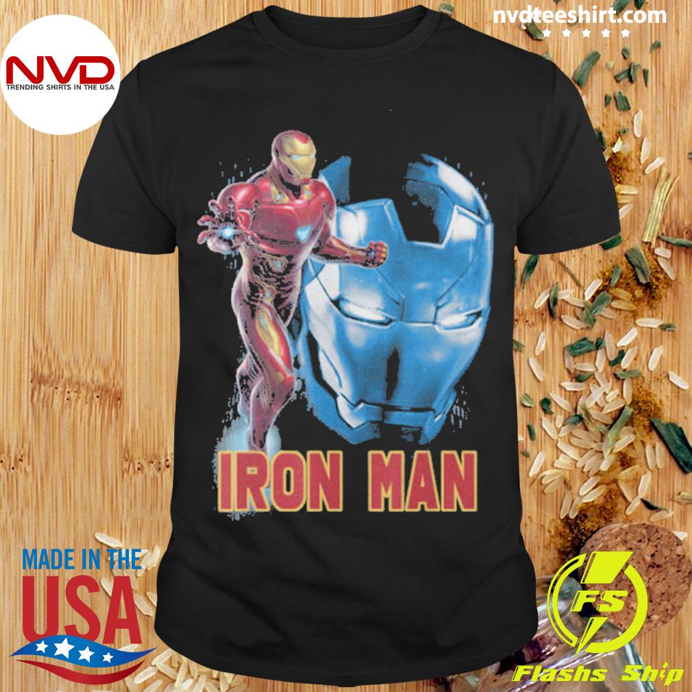 Marvel Avengers Endgame Iron Man Side Profile Graphic Shirt