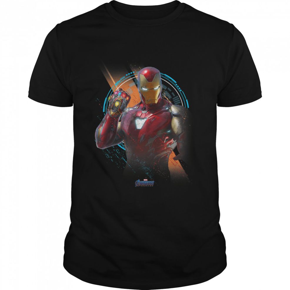 Marvel Avengers Endgame Iron Man Time Travel Platform Logo T Shirt
