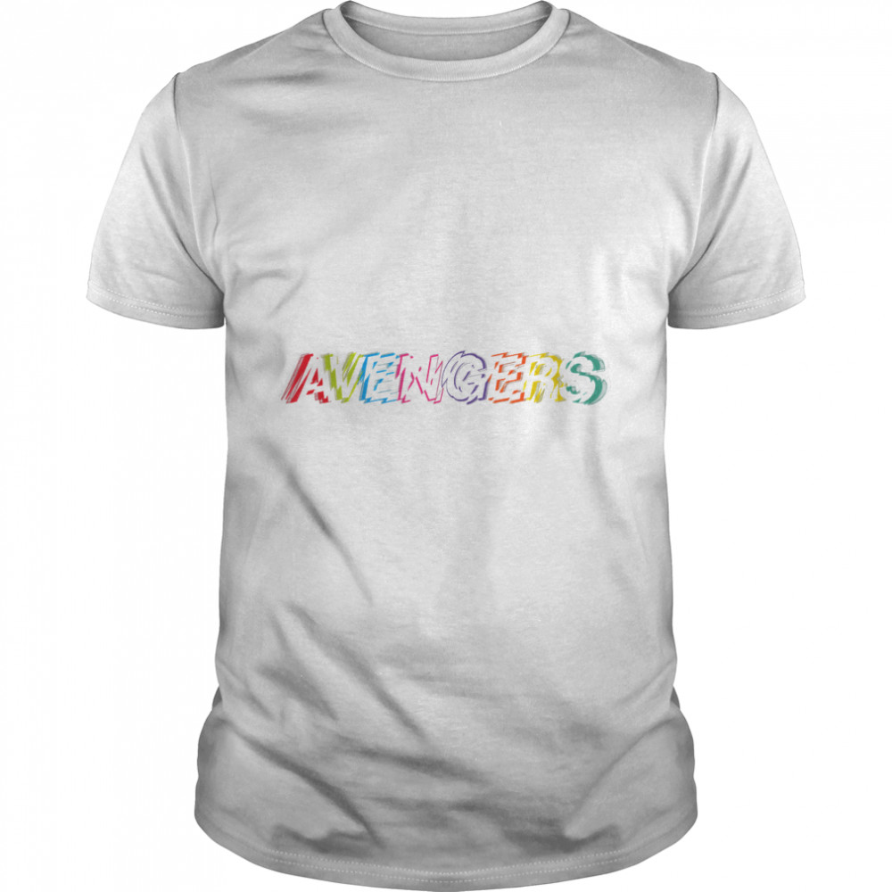 Marvel Avengers Stylized Rainbow Name T-Shirt