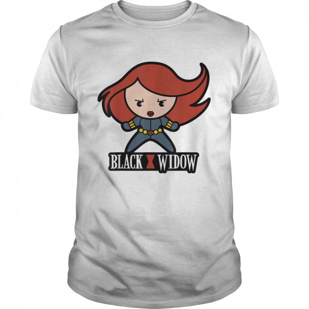 Marvel Black Widow Kawaii Logo Stance Graphic T Shirt