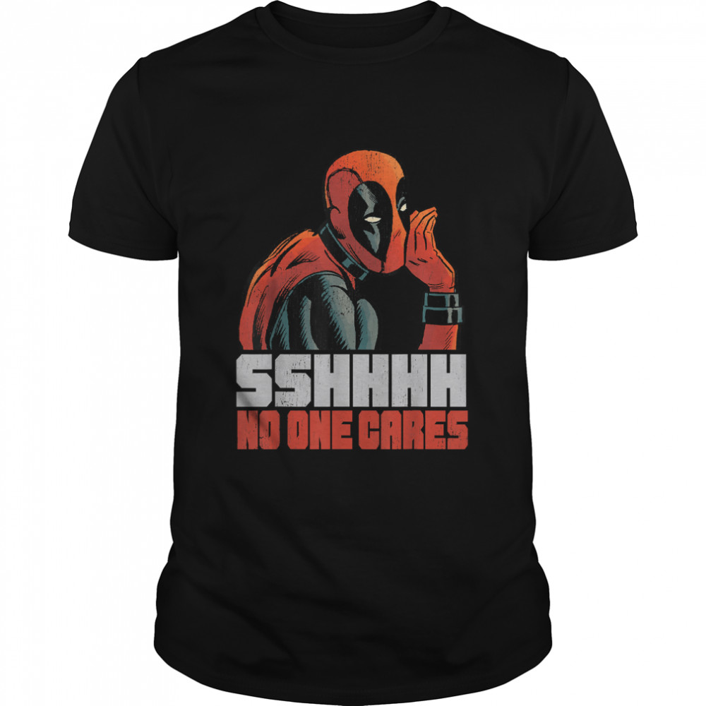 Marvel Deadpool SSHHHH No One Cares Whisper T-Shirt