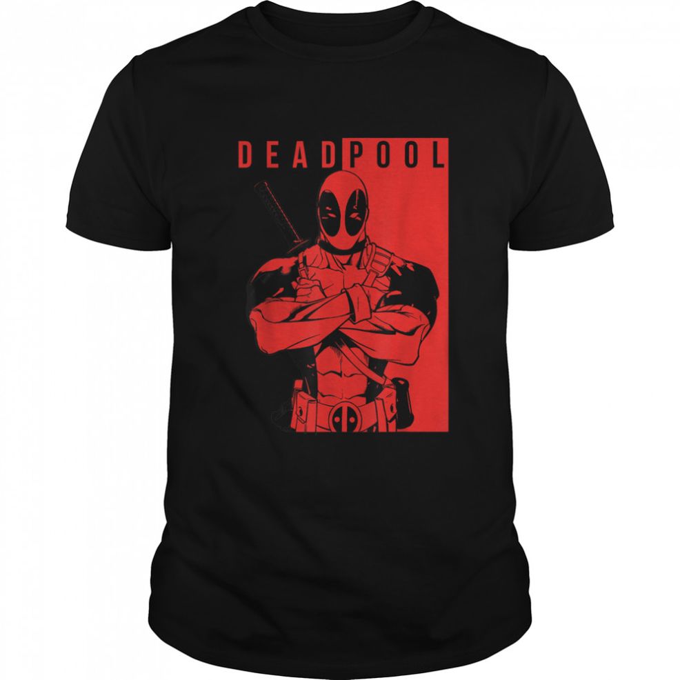 Marvel Deadpool Two Toned Portrait Graphic T Shirt