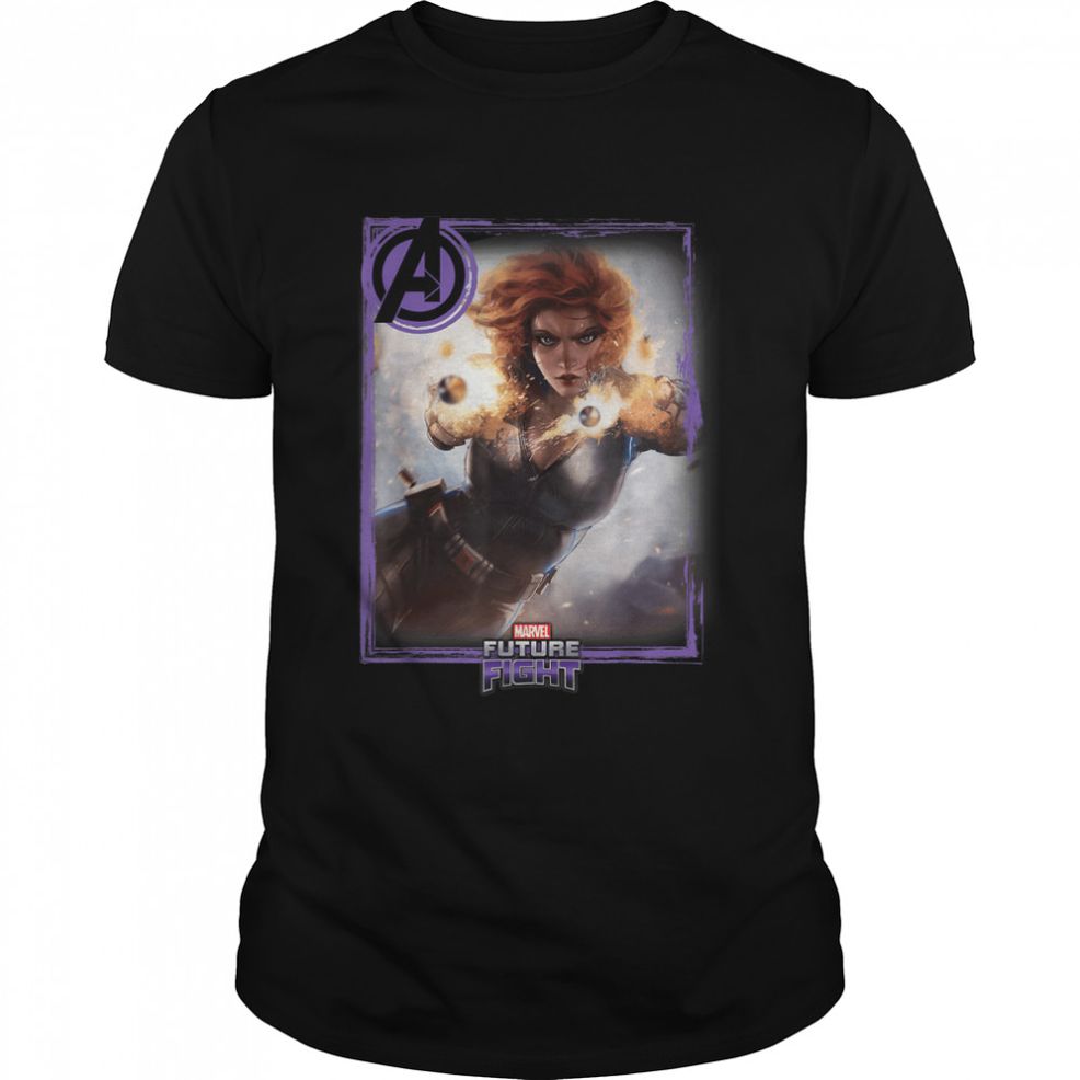 Marvel Future Fight Black Widow Portrait Graphic T Shirt