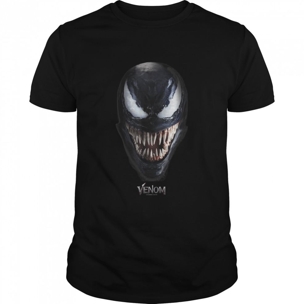 Marvel Venom Up Close Face Grin T Shirt
