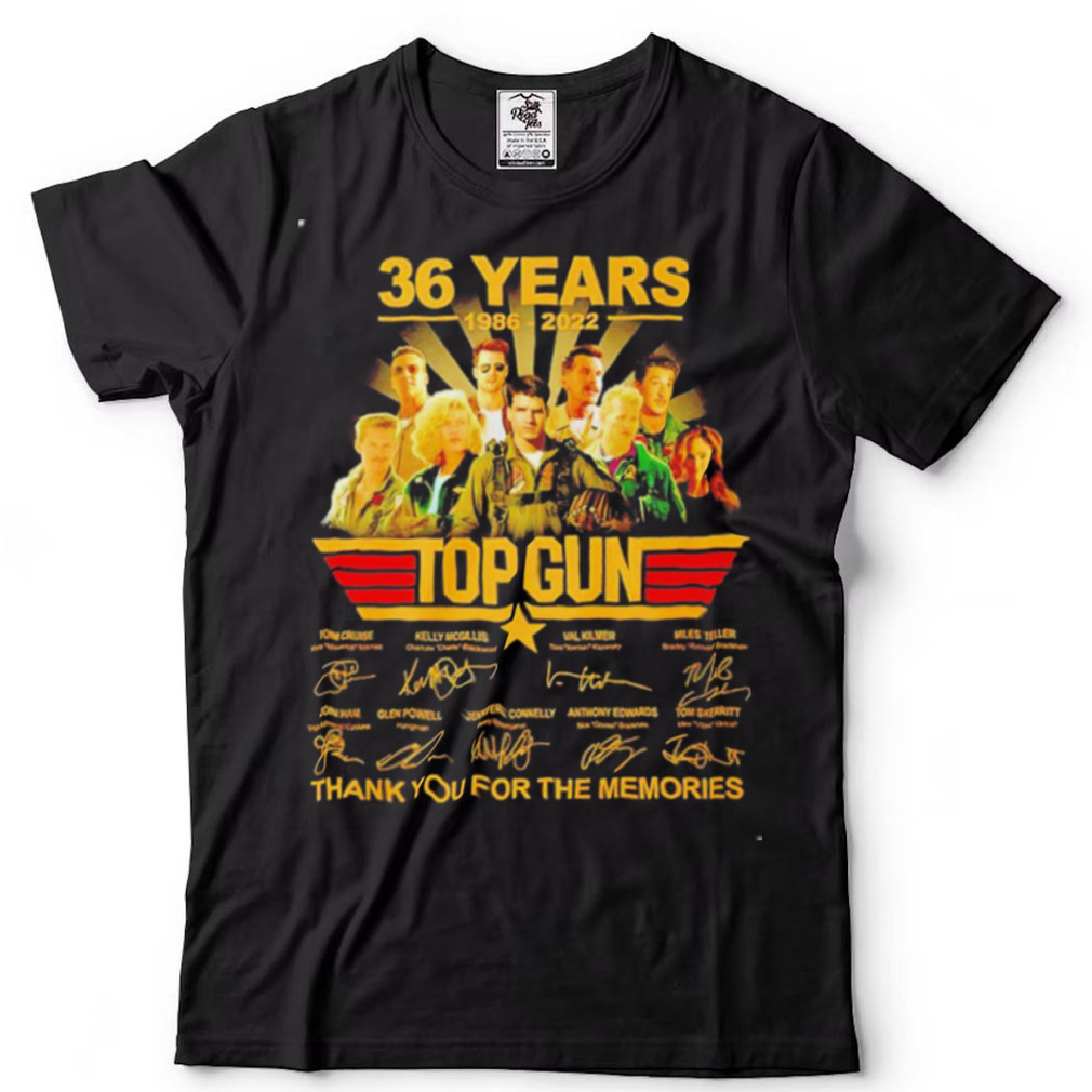 Men’s 36 years 1986 2022 Top Gun thank you for the memories shirt
